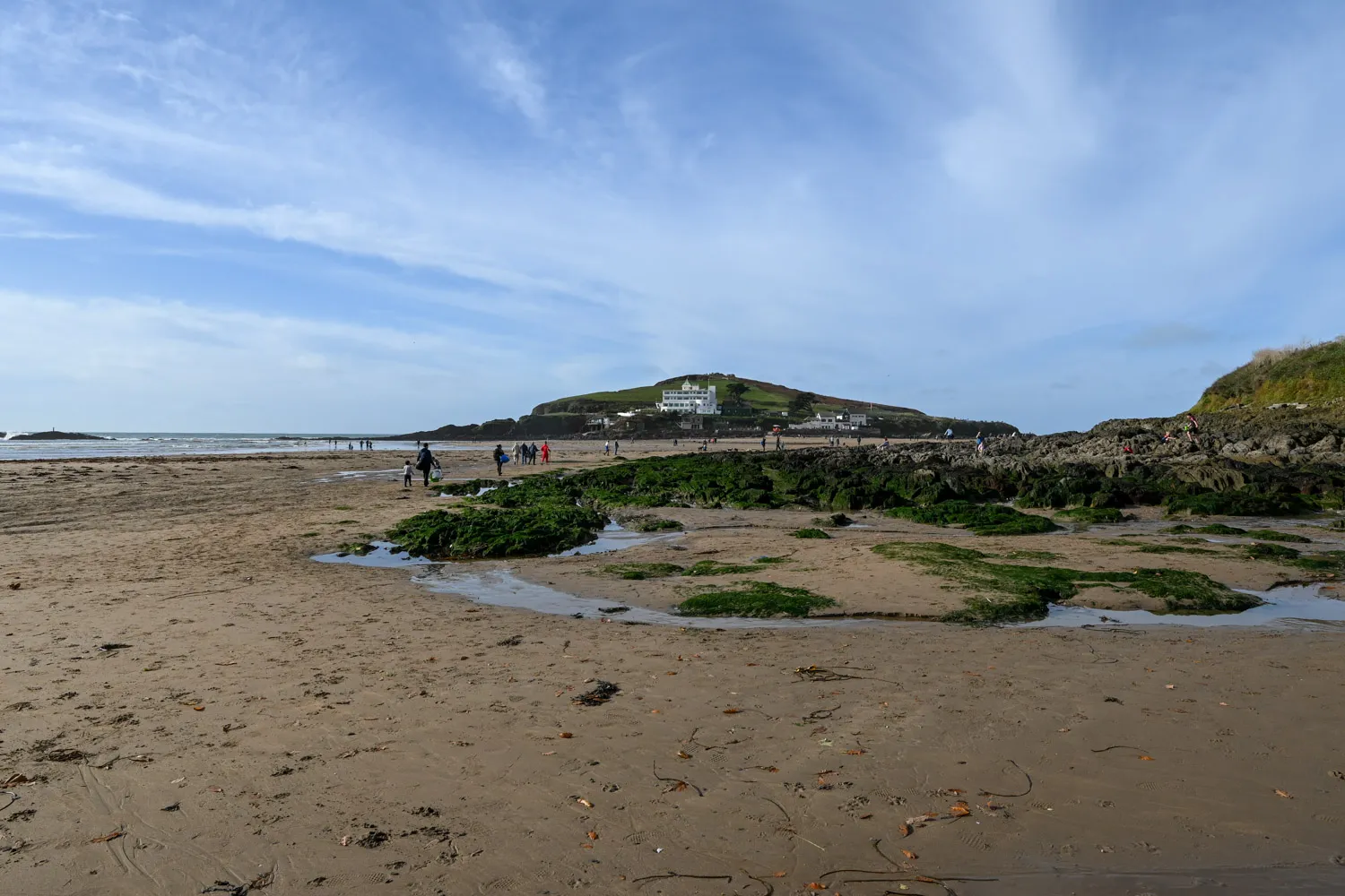 Burgh Island Hotel photographed from Bigbury on Sea