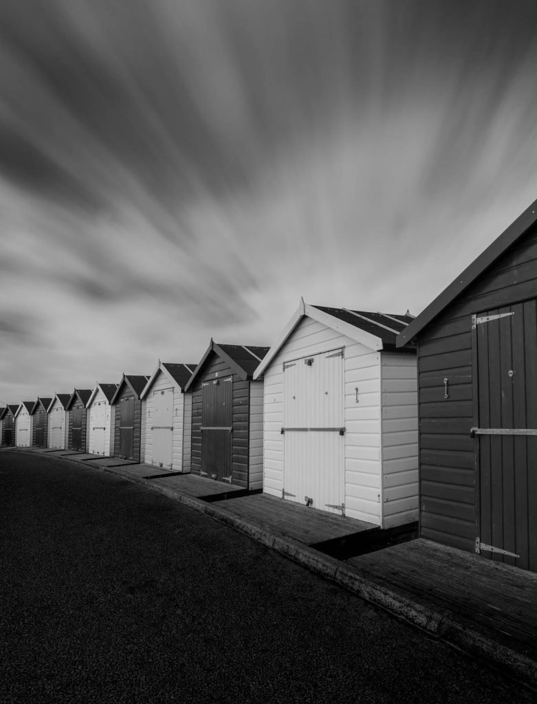 A long exposure photograph of Beech Huts in South Devon