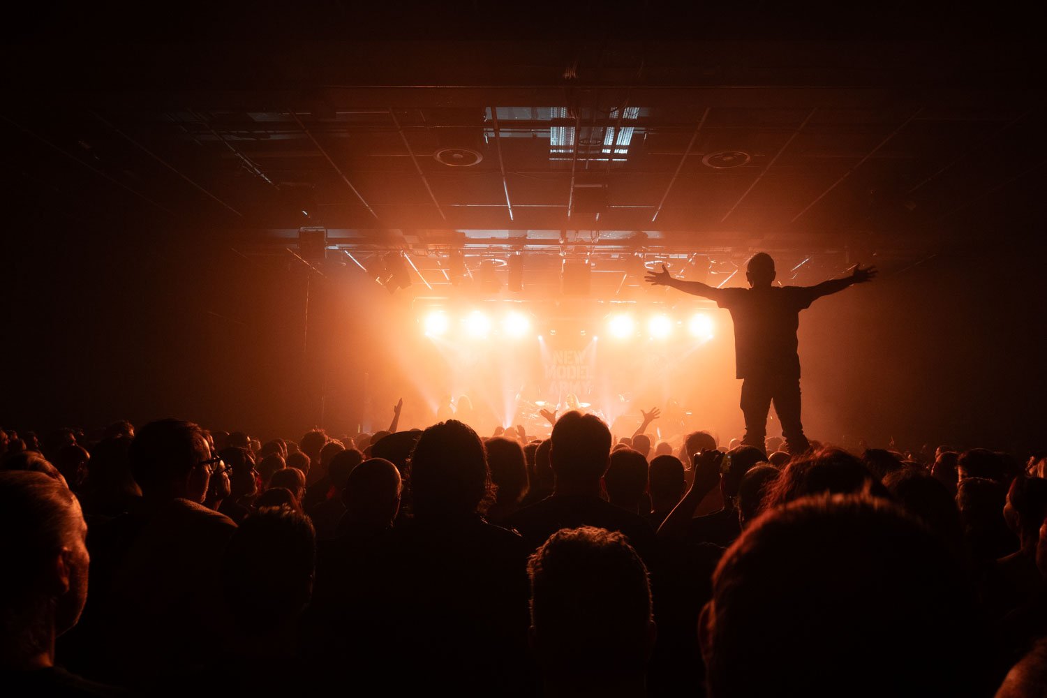 <br />Crowd participation in front of the stage of a New Model Army Gig in Vienna<br />