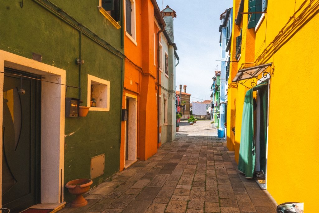 Alleyway Burano Veneto Italy