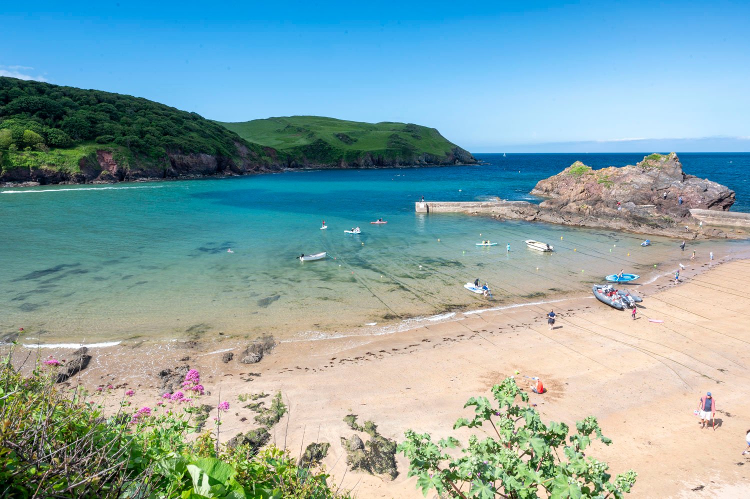 Hope Cove Devon in Sun