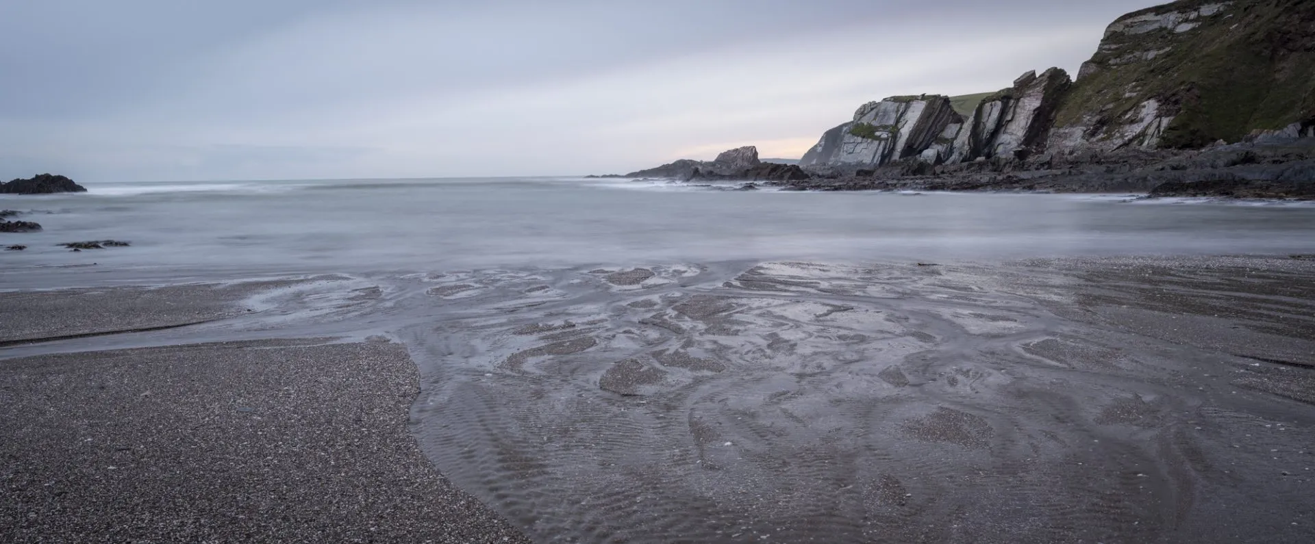 Sunset photogrpahy at Arymer Cove Devon