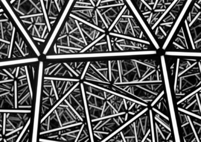 Close up of art installation